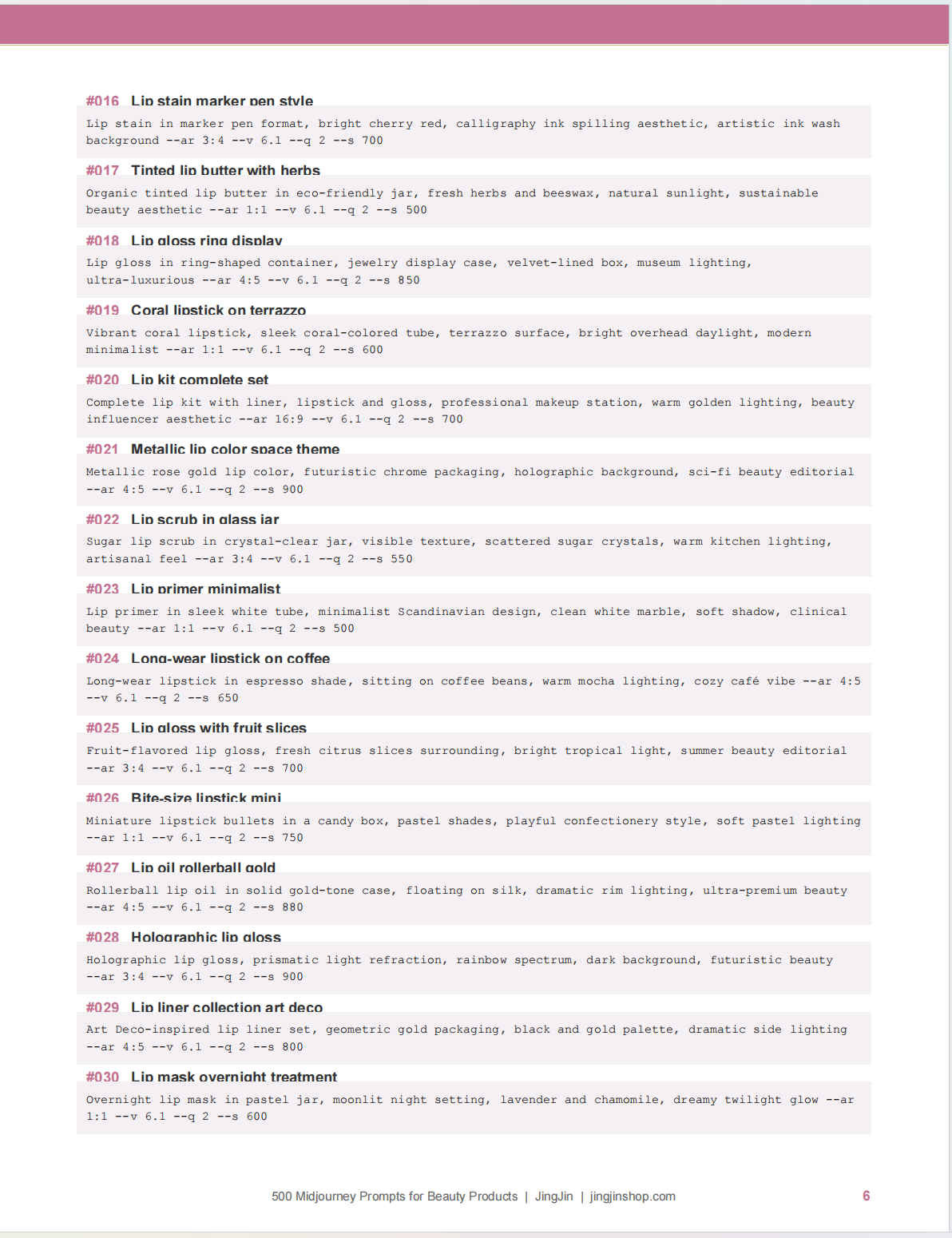 500 Midjourney Beauty Prompts | AI Art Pack for Makeup & Skincare